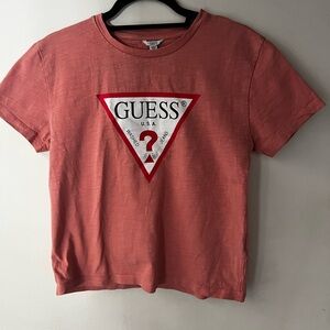 Guess T-Shirt, cotton. Pinky red color, Size XS. Very good condition.